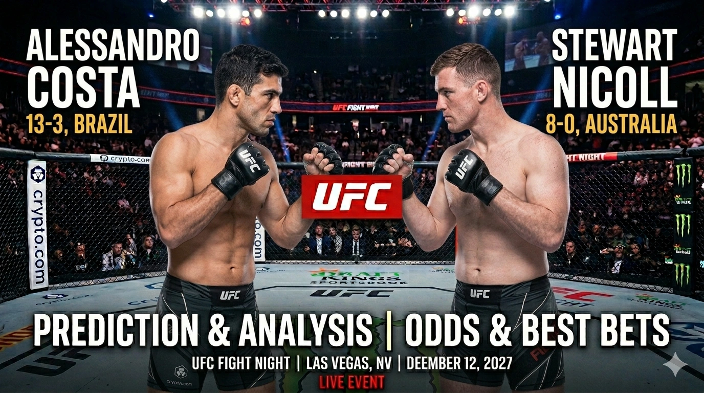 UFC Fight Night: Alessandro Costa vs Stewart Nicoll Prediction, Odds, Analysis