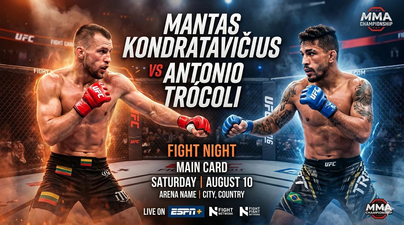 UFC Fight Night: Mantas Kondratavičius vs Antonio Trócoli Prediction, Odds, Analysis, Fight Breakdown