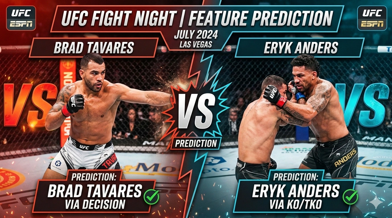 UFC Fight Night: Brad Tavares vs Eryk Anders Prediction And Fight Analysis