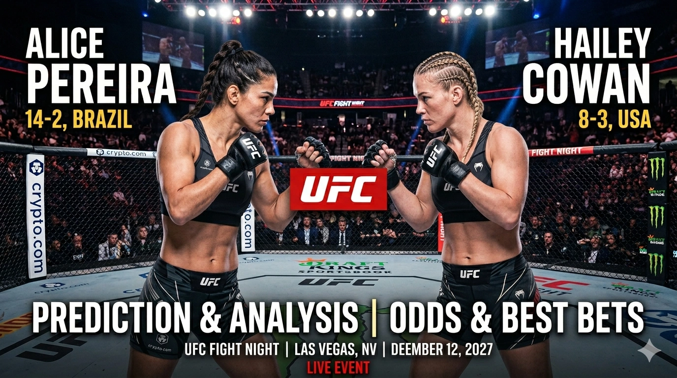UFC Fight Night: Alice Pereira vs Hailey Cowan Prediction, Analysis, Odds