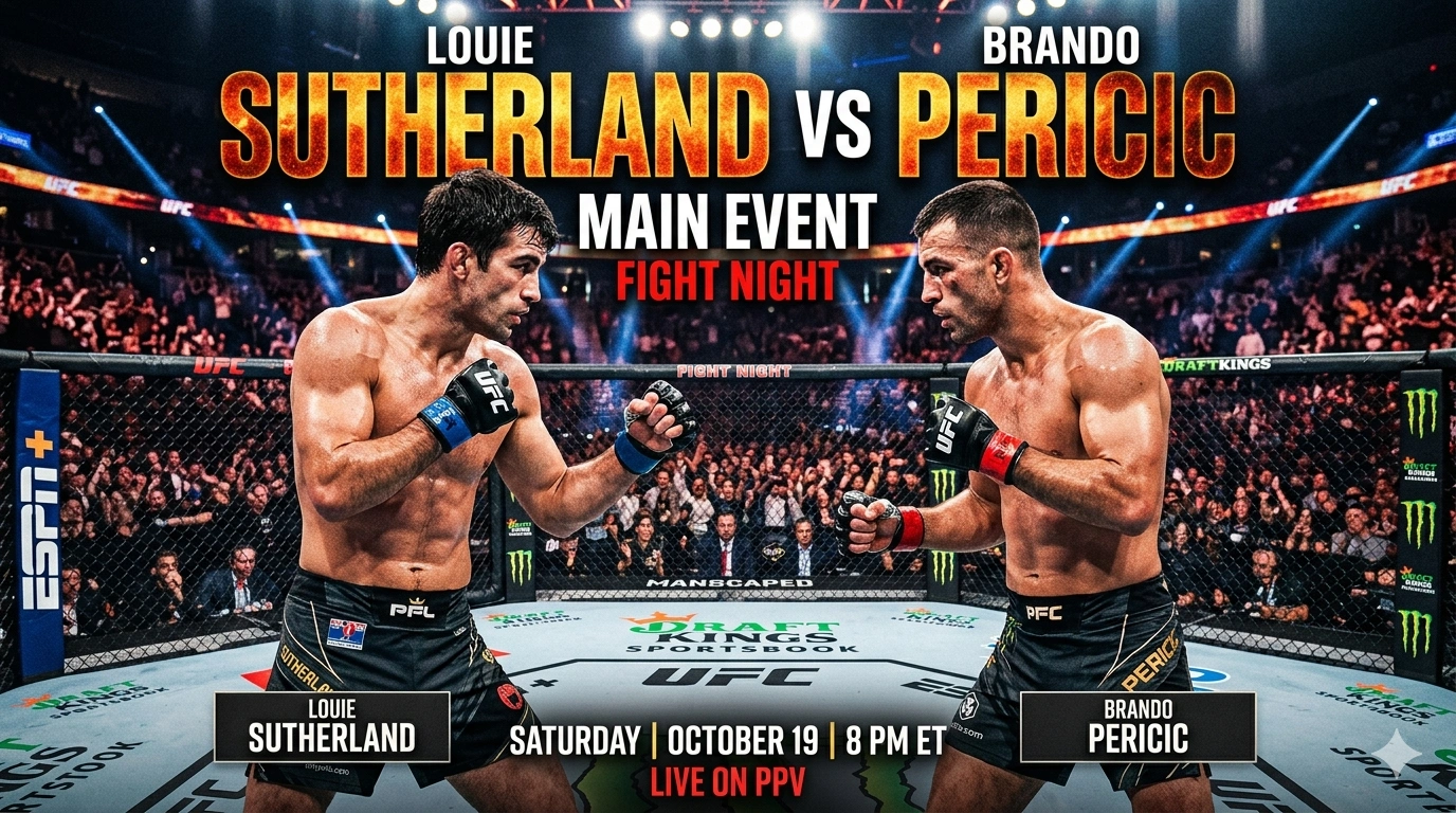 UFC Fight Night: Louie Sutherland vs Brando Pericic Prediction, Odds, Analysis