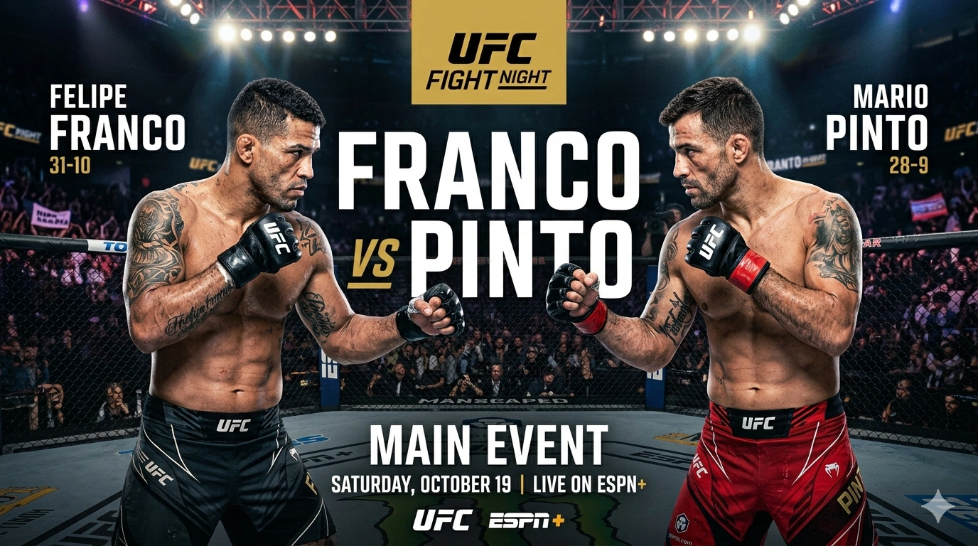UFC Fight Night: Felipe Franco vs Mario Pinto Prediction, Odds, Analysis, Fight Breakdown