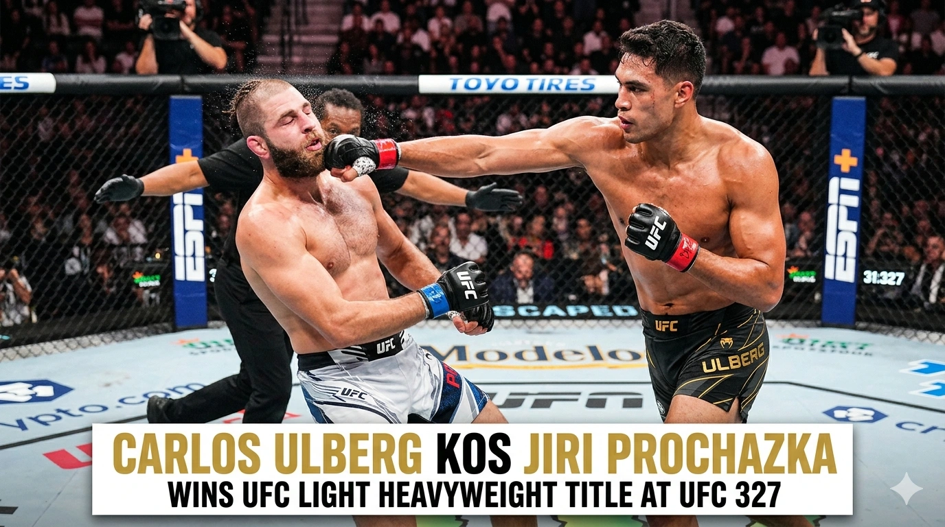 Carlos Ulberg KOs Jiri Prochazka