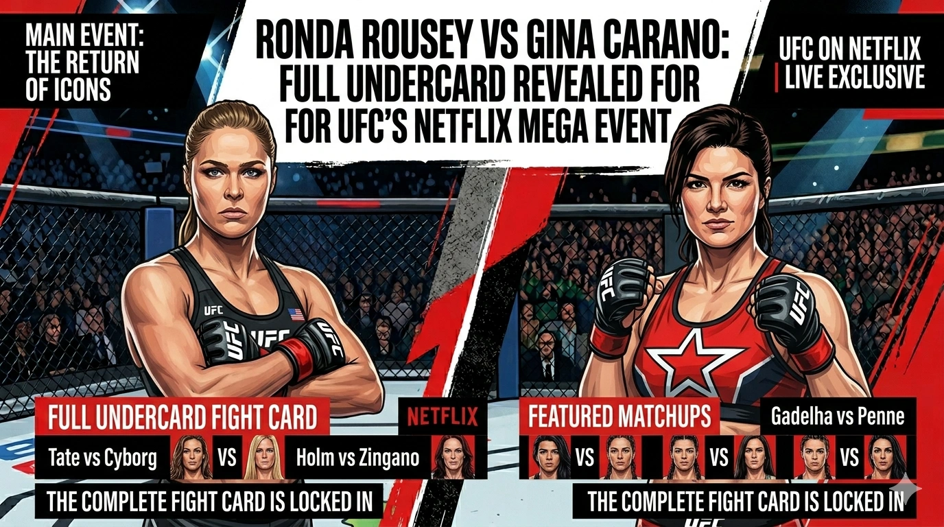 Ronda Rousey vs Gina Carano: Full Undercard Revealed
