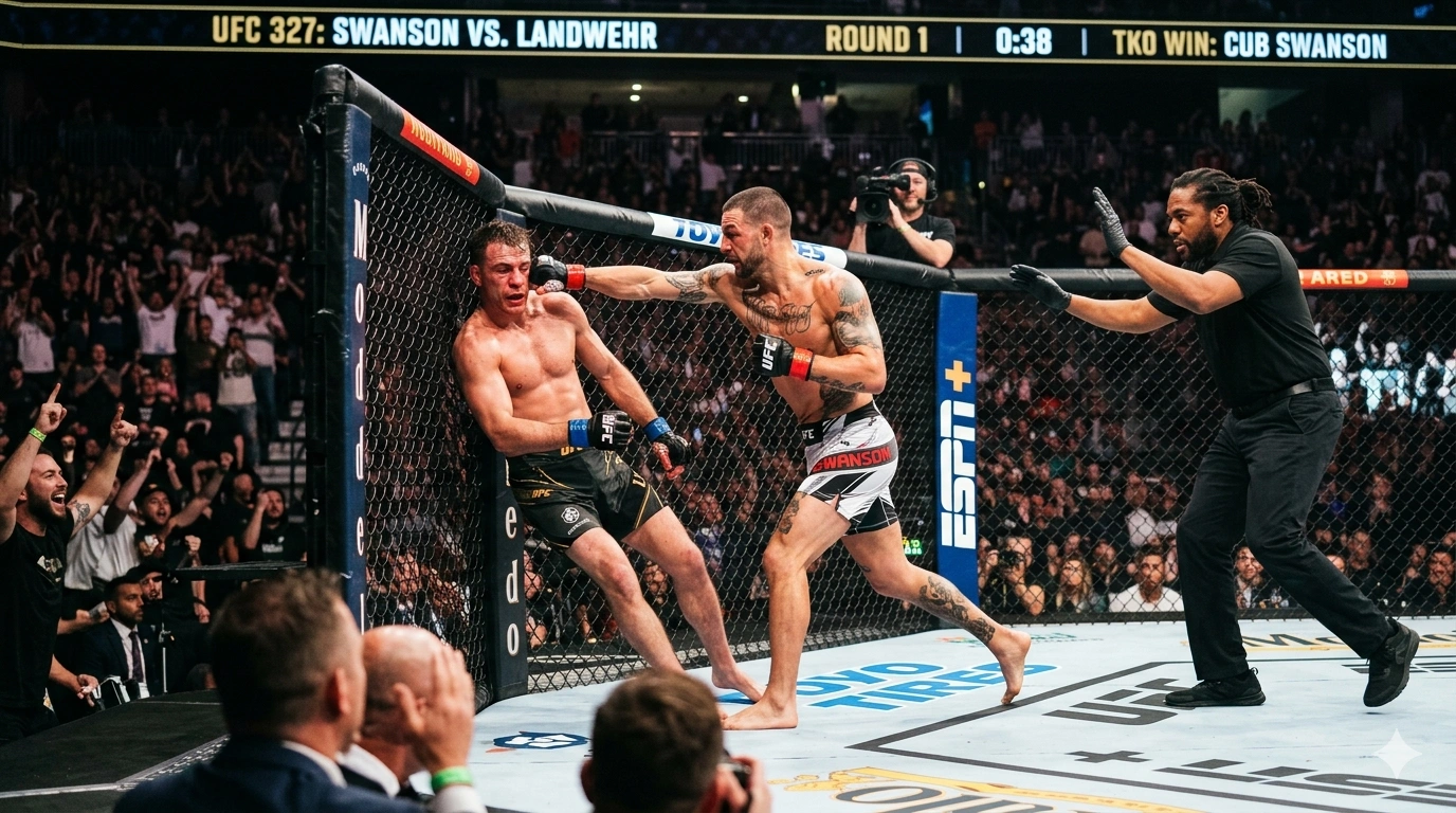 Cub Swanson TKOs Nate Landwehr